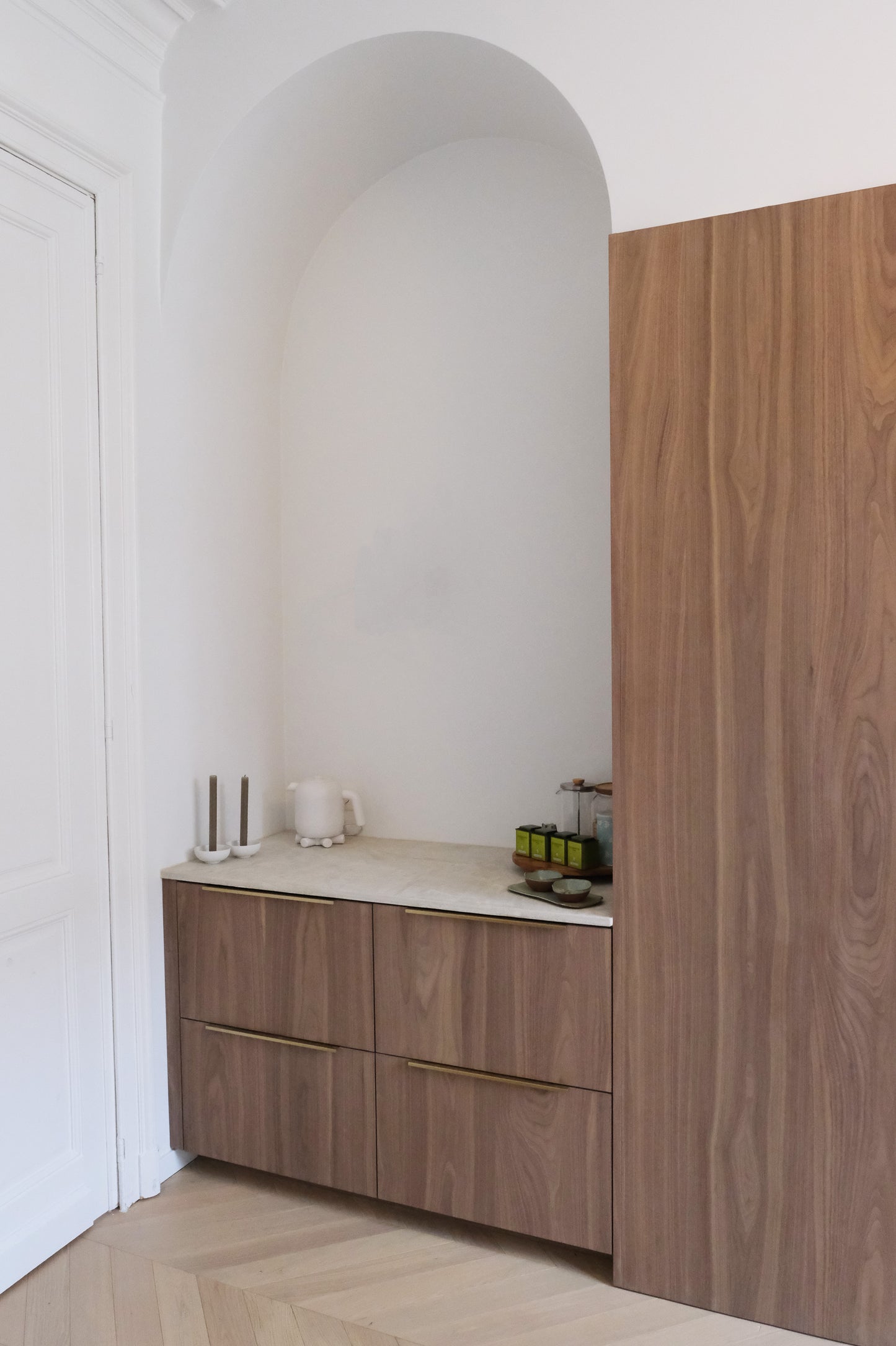 Panel de cobertura hasta el suelo METOD n.º 1 Light Walnut