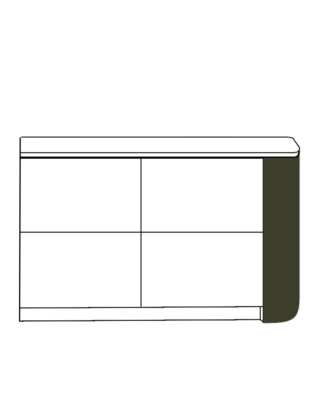 METOD afgerond bedekkingspaneel