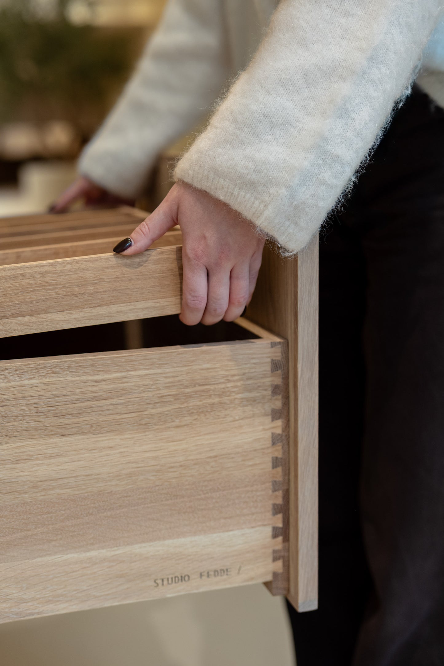 METOD wooden drawer Light Oak
